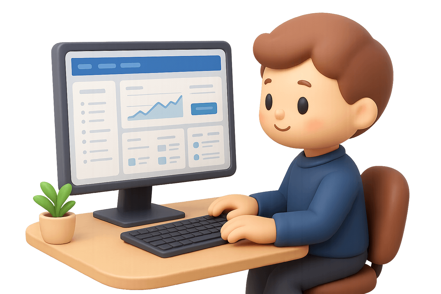 Developer working on web application